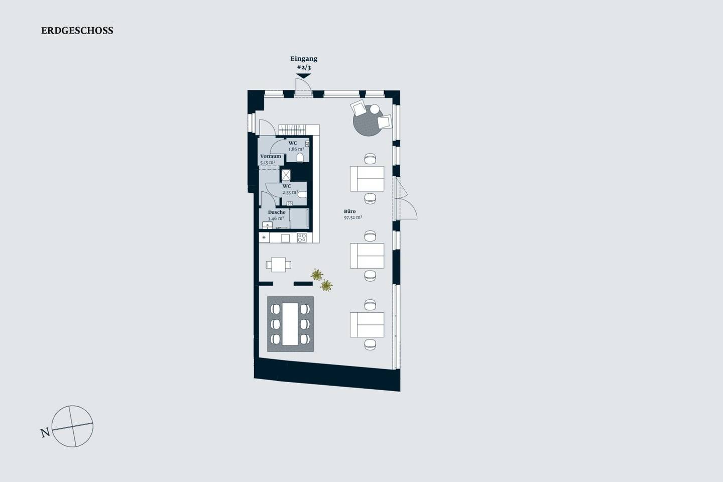 Inspiring work on 110 m², flexible and modern for rent