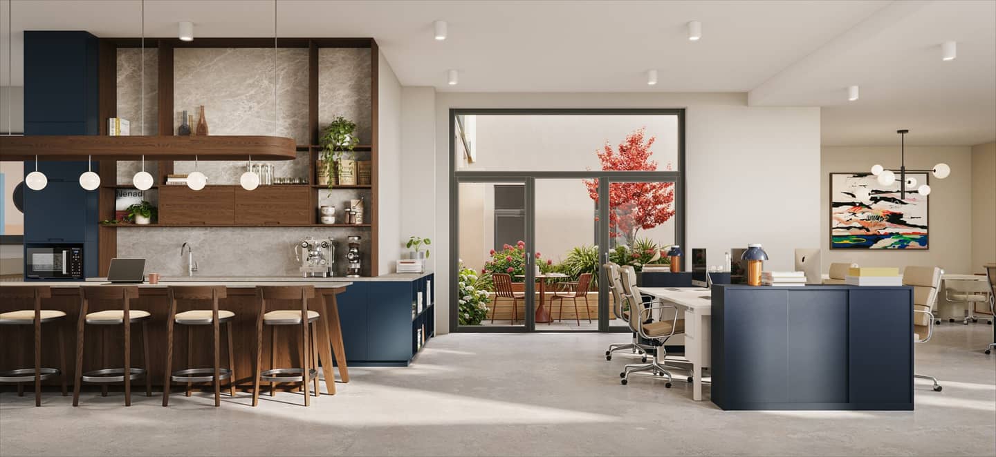More than an office: light filled working world with private terrace for rent