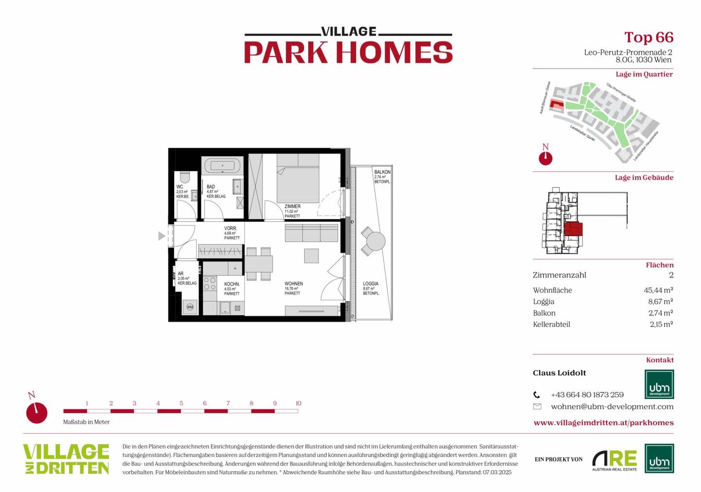 Village im Dritten PARK HOMES Commission-free 2-room Condominium (First Occupancy) Top 66? Wait no punctuation? Please revise