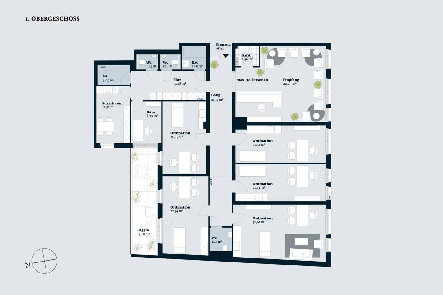 Medical Center / Group Practice with 5 Consultation Rooms