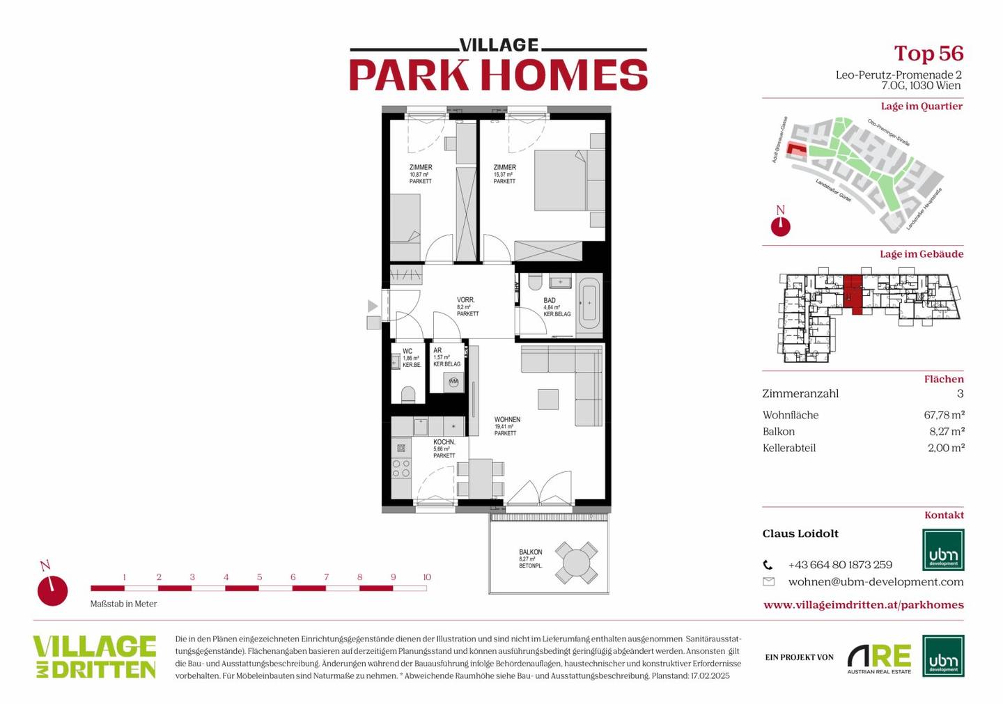 Village im Dritten PARK HOMES Ready to move in 3 room Condominium (First Occupancy) Top 56