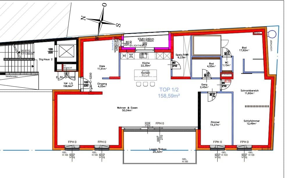 Exklusive Stadtwohnung beim Hauptplatz / großer Balkon / Neubau-Erstbezug / KFZ-Stellplatz