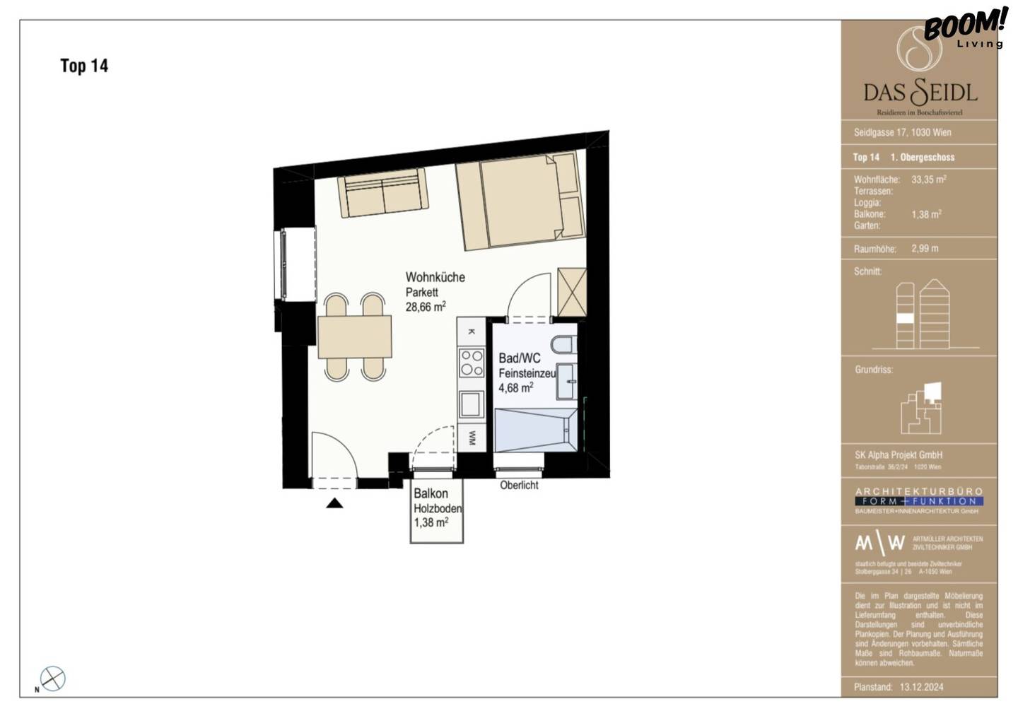 Stilvolle City-Wohnung mit Balkon in absoluter Bestlage des 3. Bezirks