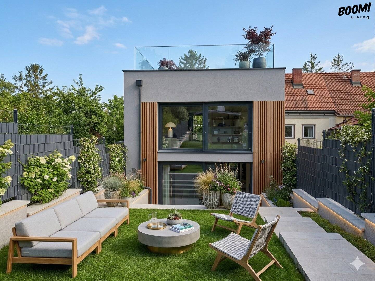 Exklusives Einfamilienhaus mit Garten, Sauna & Dachterrasse in ruhiger Lage