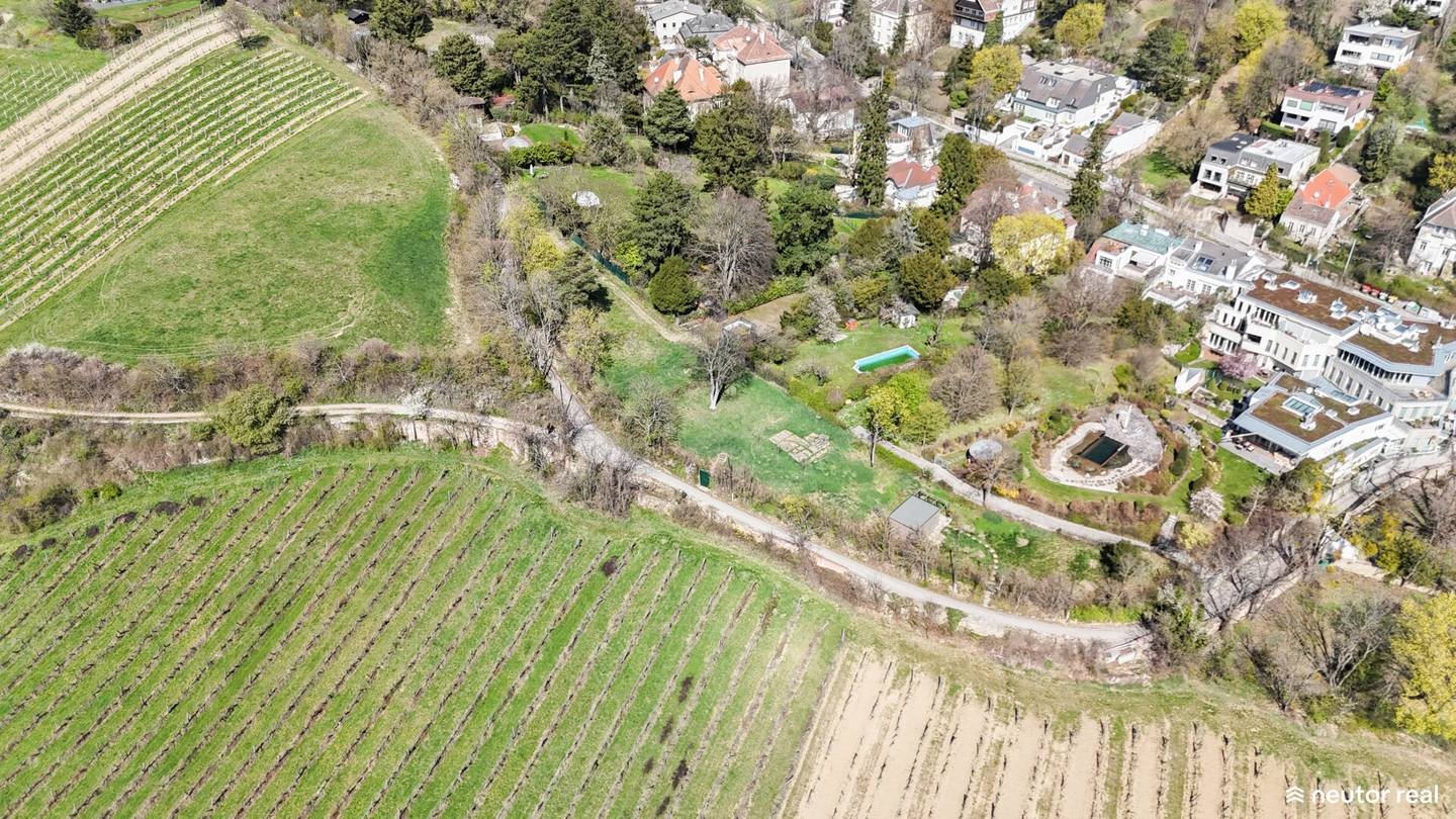 IDYLLISCHES HANGGRUNDSTÜCK MIT TRAUMHAFTEM BLICK ÜBER WIEN IN BESTLAGE DES 19. BEZIRKS - AM FUßE DES COBENZLS