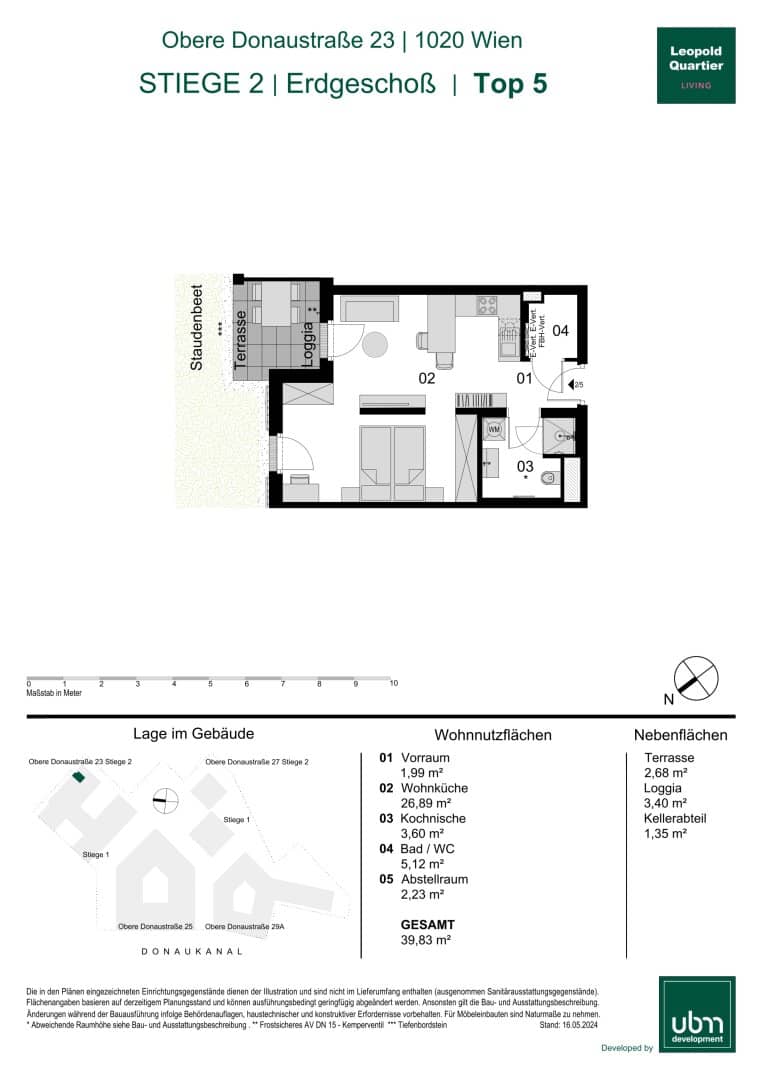 „Leopold Quartier“ Optimal geschnittenes Mikroapartment mit Terrasse (Erstbezug & Provisionsfrei!) Top 5