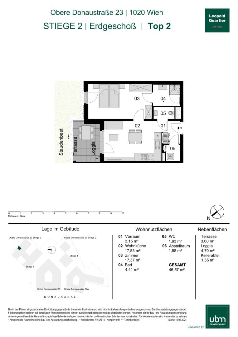„Leopold Quartier“ Provisionsfreie 2-Zimmer Eigentumswohnung mit Terrasse (Erstbezug!) Top 2
