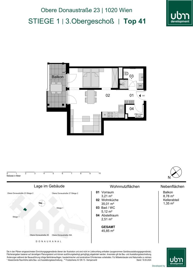 „Leopold Quartier“ Optimal geschnittenes Mikroapartment mit Balkon (Erstbezug & Provisionsfrei!) Top 41