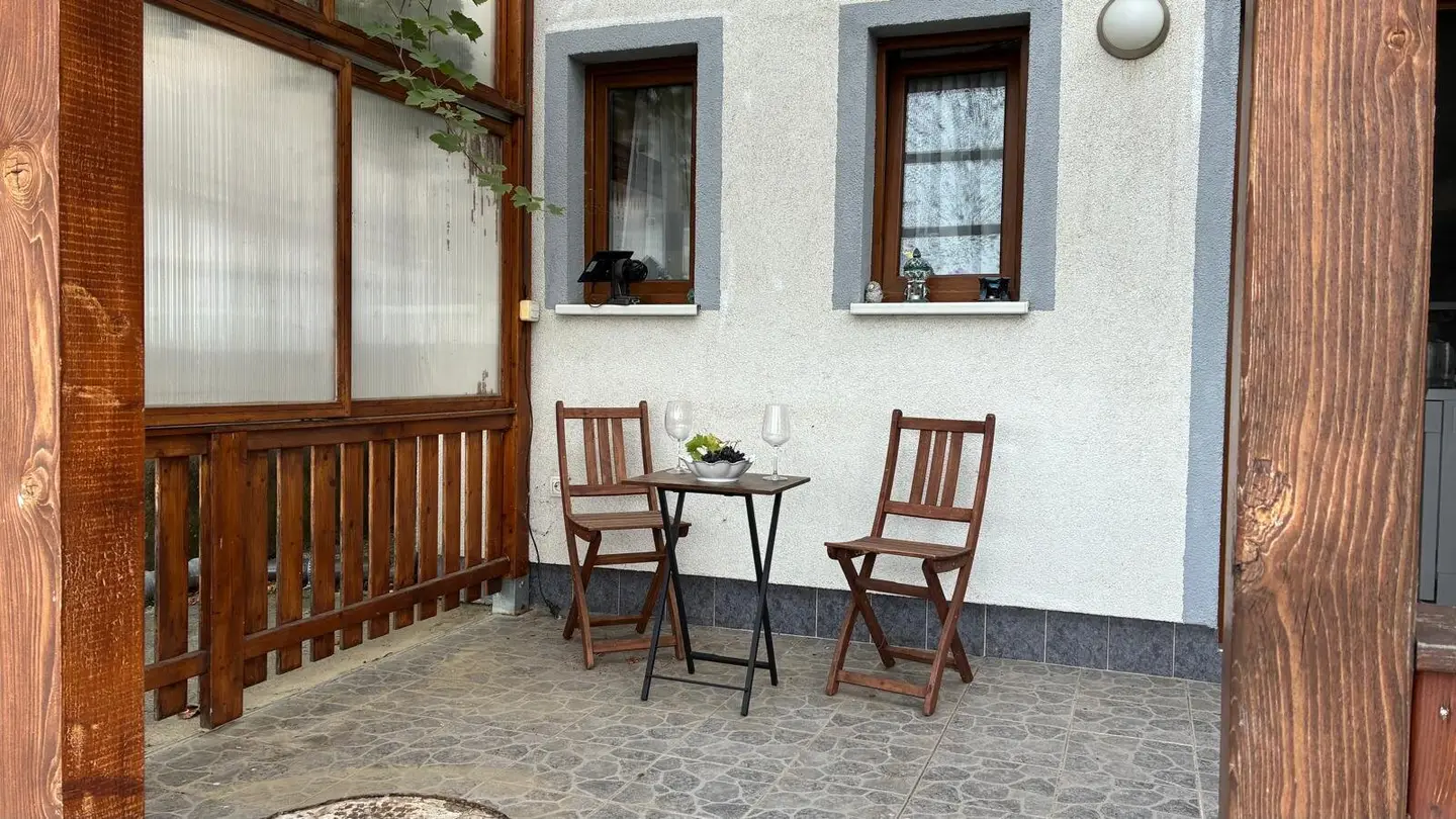 Traumhafte Presshaus-Oase in Jetzelsdorf - vollsaniert, Wohnküche, Schlafzimmer, Bad, WC