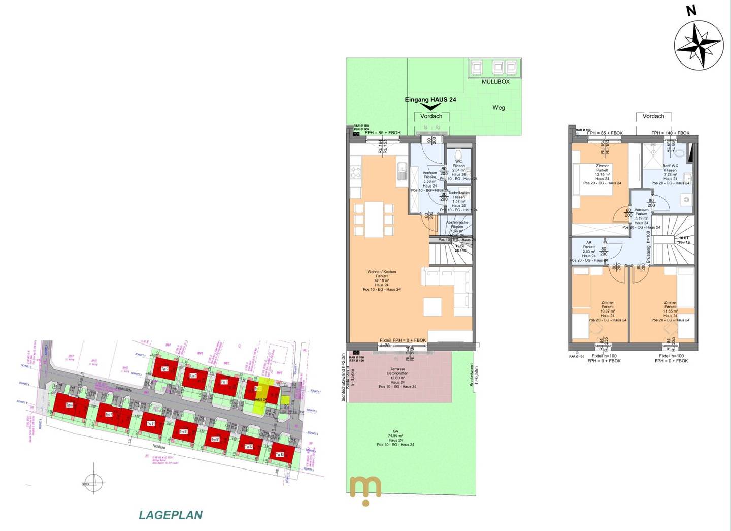 Gut aufgeteiltes und modernes Reihenmittelhaus mit Eigengarten nahe Korneuburg