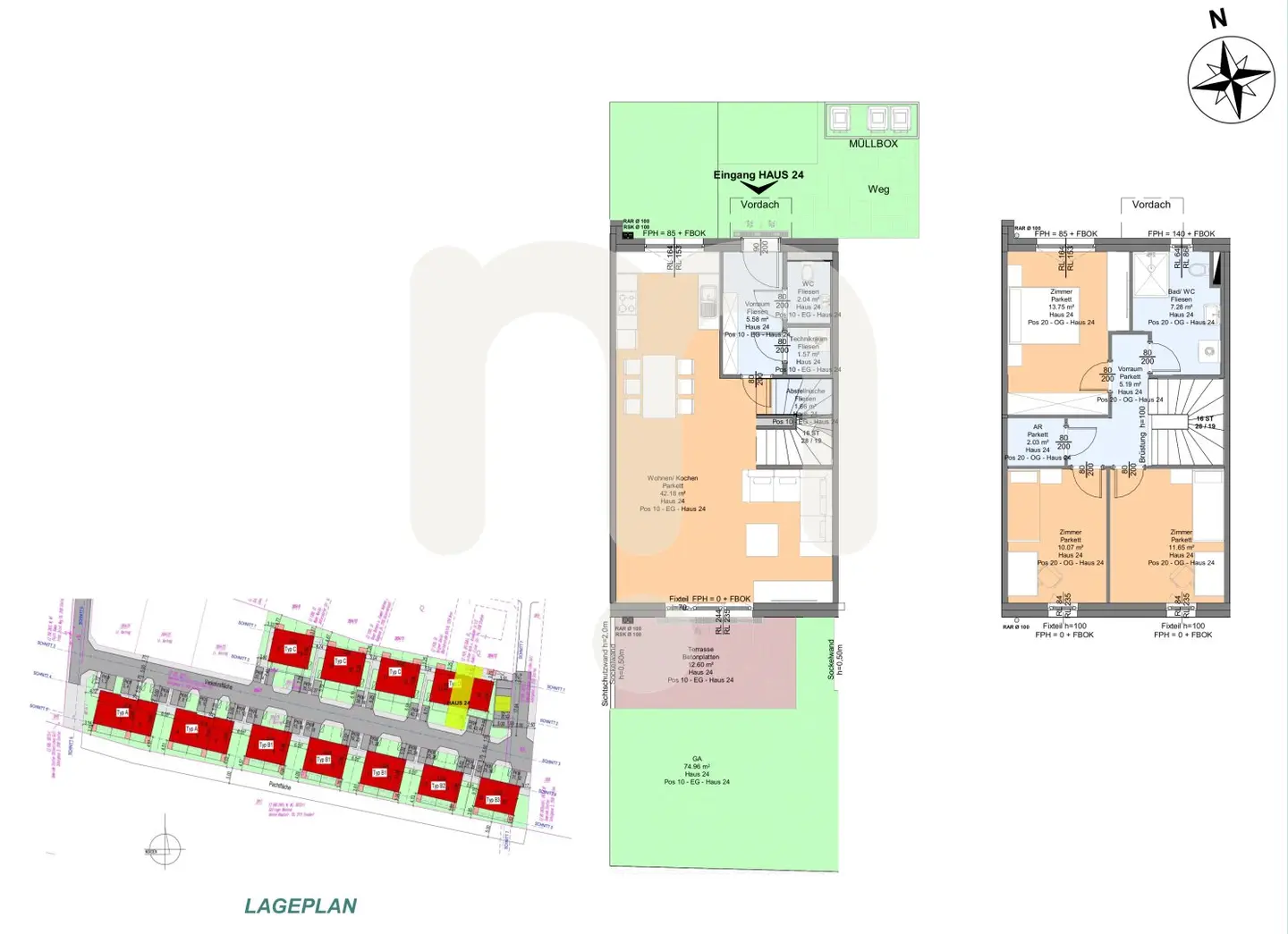 Gut aufgeteiltes und modernes Reihenmittelhaus mit Eigengarten nahe Korneuburg