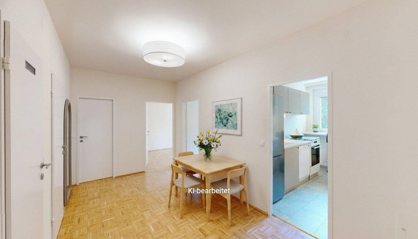 Ruhepol mit Grünblick beim Spitz. Zentrale 2 Zimmer mit Loggia nähe Alte Donau.