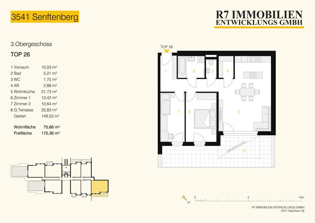 Moderne 3-Zi Gartenwohnung Erstbezug 75,66 m² in Senftenberg – Komfort & Stil!