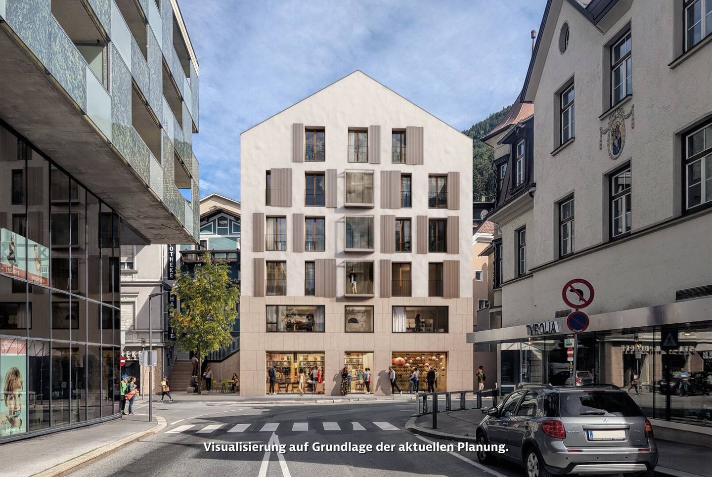 Gewerbefläche in Toplage mit zweiter Ebene | TOP 02, Einheit im Jöchlerhaus im Zentrum von Landeck Tirol