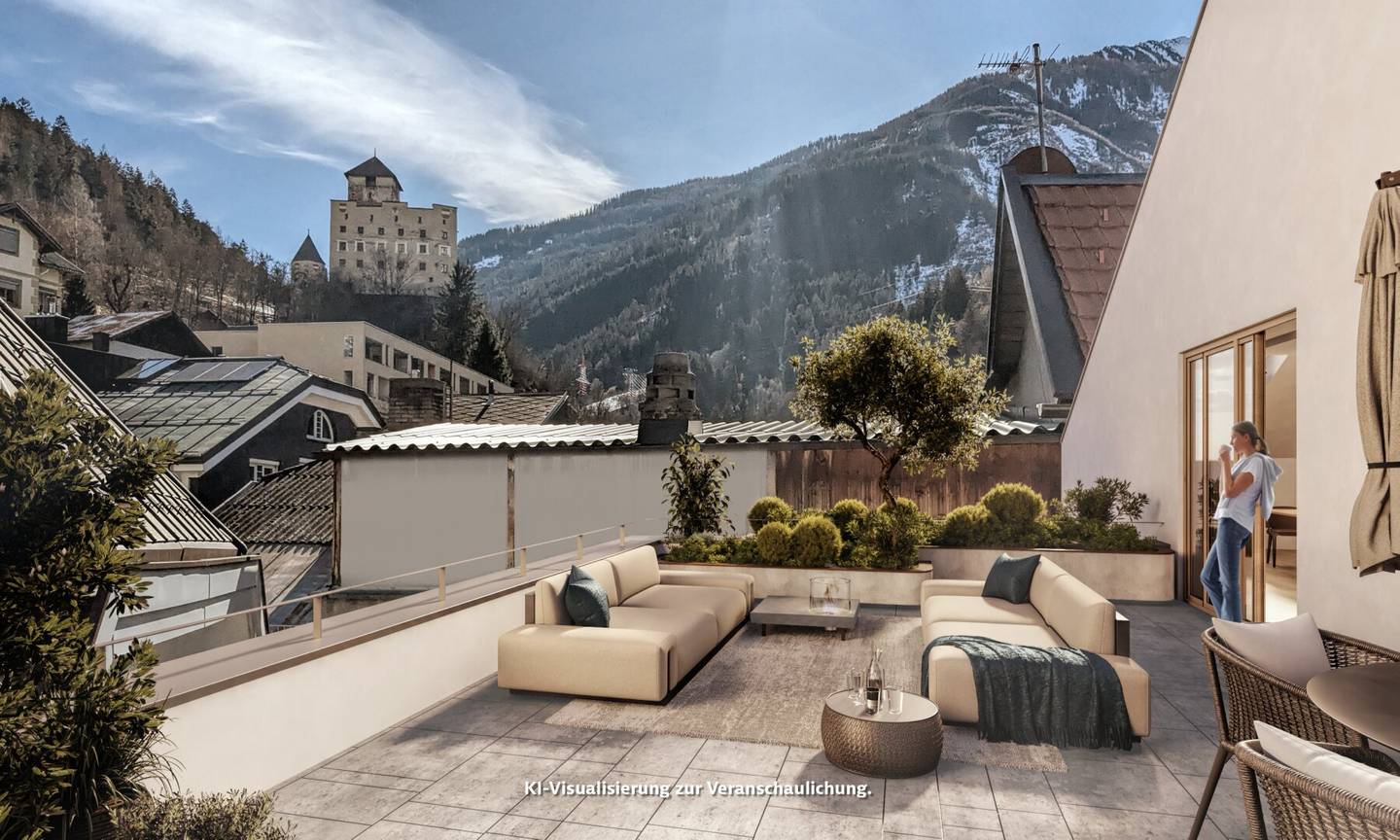 Penthouse mit Galerie und großer Dachterrasse | TOP 17-19, 4-Zimmer-Dachwohnung im Jöchlerhaus Landeck