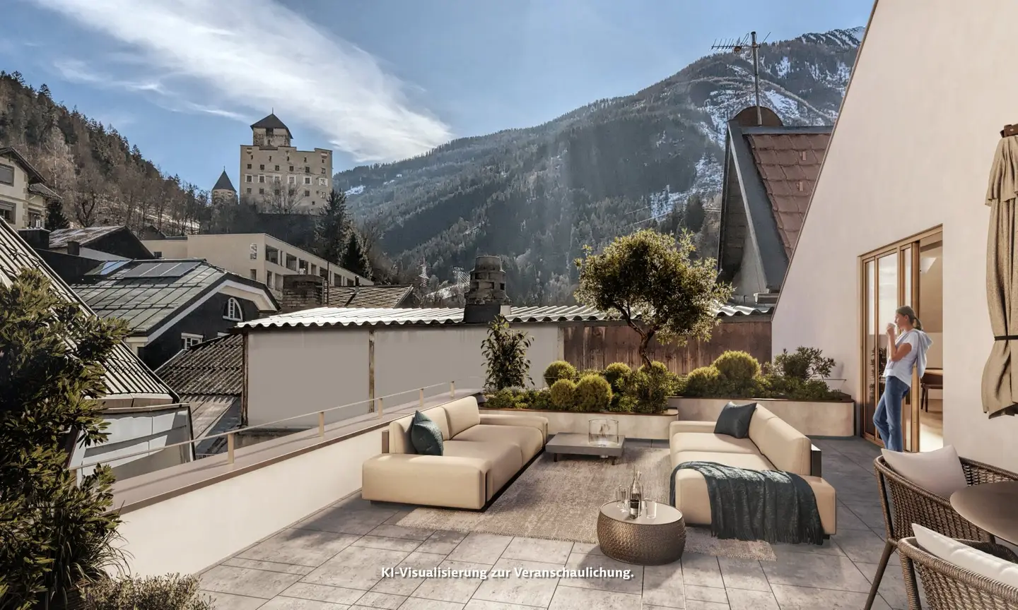 Penthouse mit Galerie und großer Dachterrasse | TOP 17-19 | 4-Zimmer-Dachwohnung im Jöchlerhaus Landeck