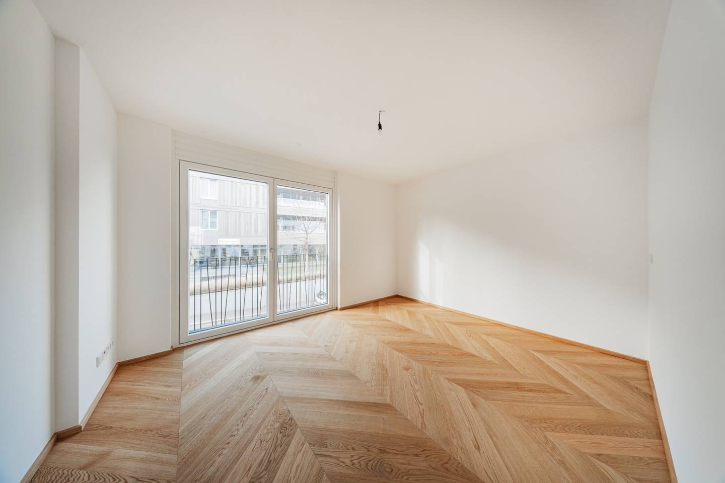 Newly built apartment with balcony green view
