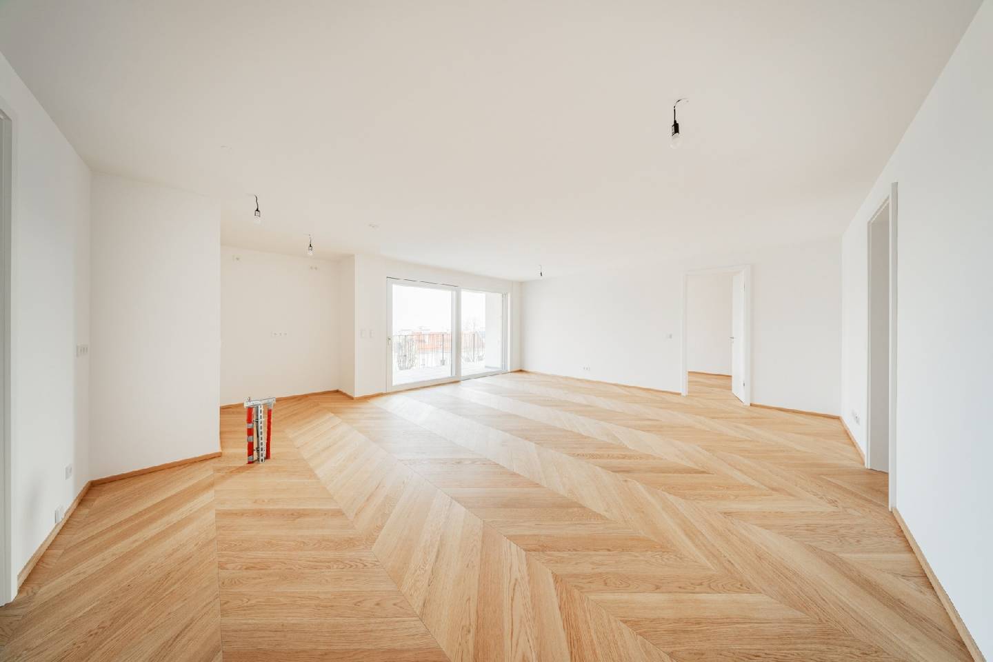 Newly built apartment with balcony green view