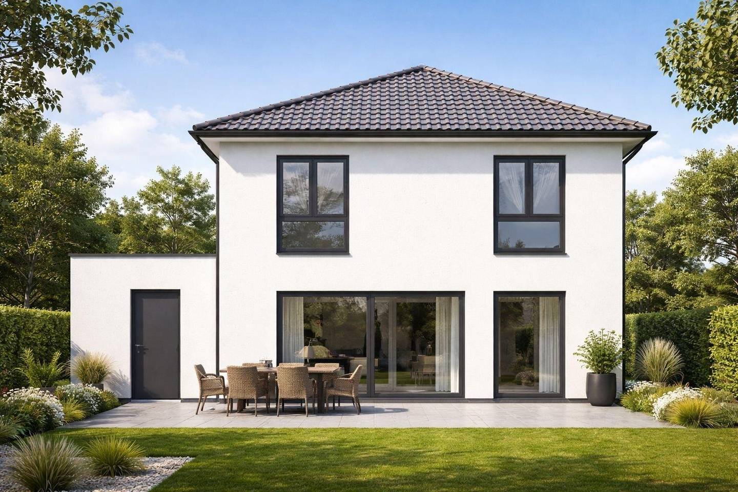 Exklusives Einfamilienhaus in Steinabrückl zu verkaufen - * BAUPROJEKT BELAGSFERTIG*