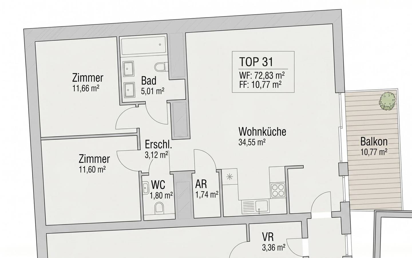 Exklusiver Erstbezug im stilvollen Altbaujuwel mit ostseitigem Balkon