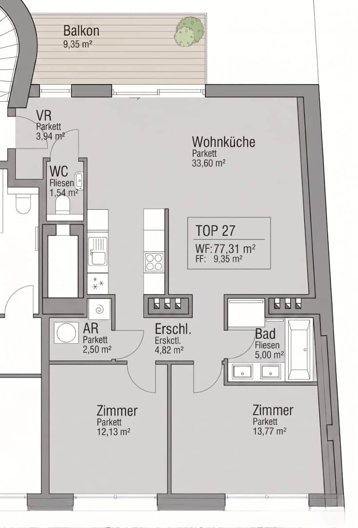 Exklusiver Erstbezug im stilvollen Altbaujuwel mit Balkon