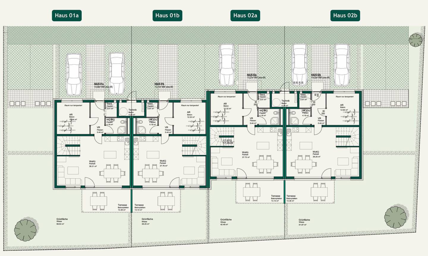 Neubauprojekt in Feldkirchen bei Graz – Reihenhäuser mit Wohnkomfort, Grünflächen & perfekter Verkehrsanbindung! – VERKAUFSSTART