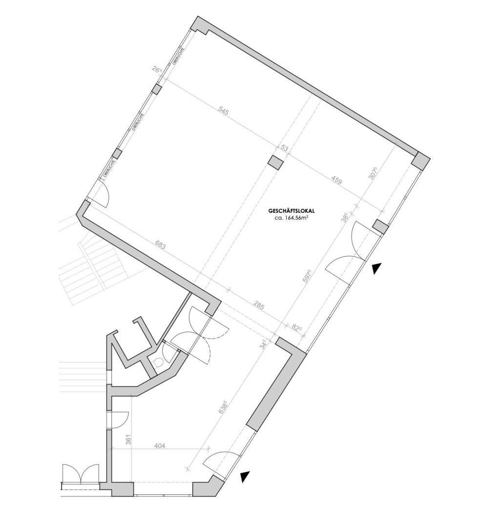 Großes Geschäftslokal / Büro / Praxis In der Nordbahnstraße