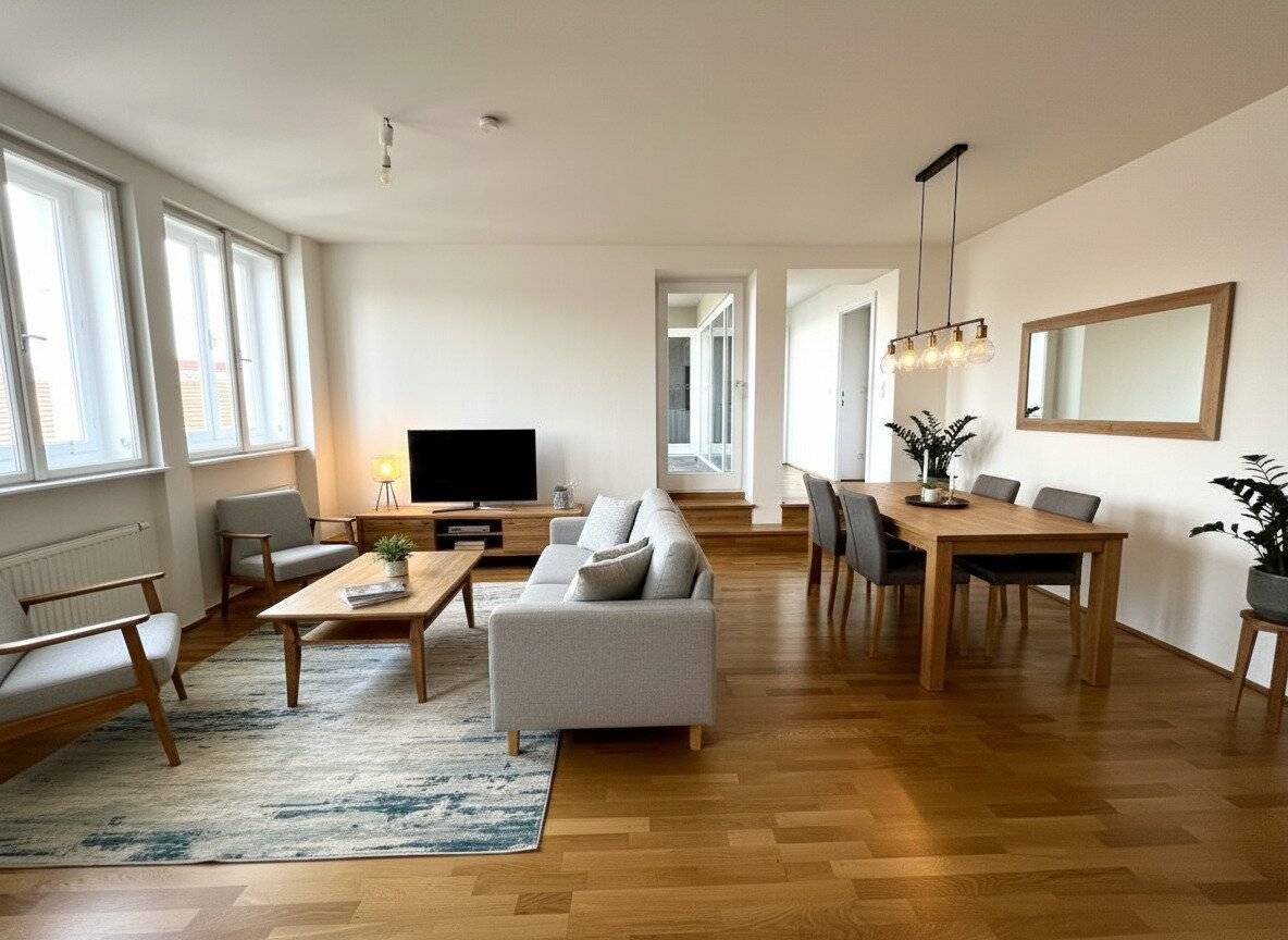 UNBEFRISTET - TOP LAGE: Moderne, ruhige und klimatisierte Dachgeschoss-Wohnung mit Terrasse / TOP LOCATION: Modern, quiet and air-conditioned apartment with terrace