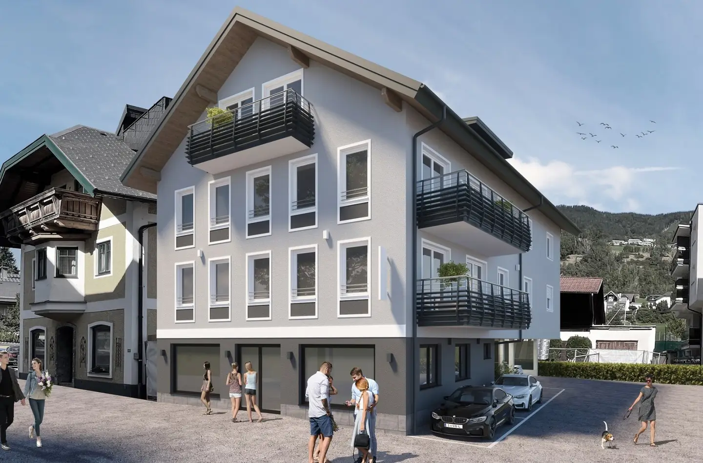 Büro/Praxis im neuen Wohn-/Geschäftshaus im Zentrum Mondsee 2-ZI 62m2