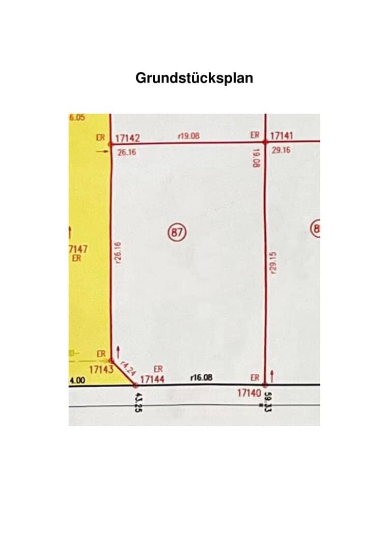 Grundstücksplan