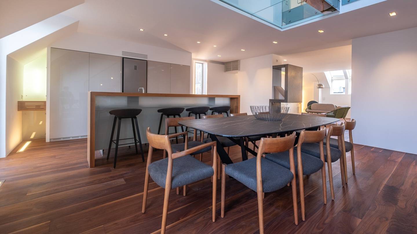 LINZ INNENSTADT. EINDRUCKSVOLLE DACHGESCHOSSWOHNUNG MIT KAMIN UND WEITSICHT.