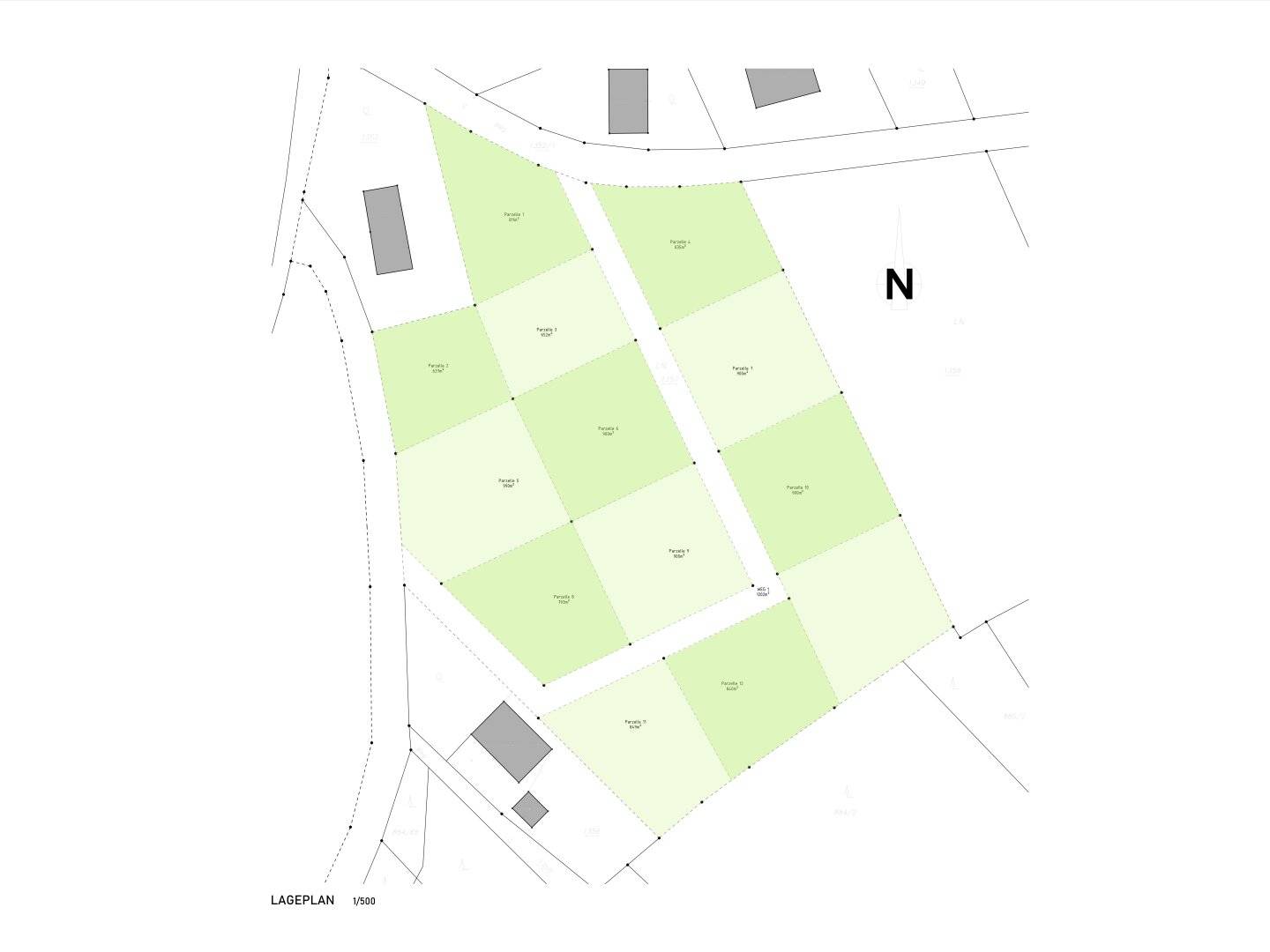 "Green 13": Bauträgergrundstück mit 13 Bauparzellen!