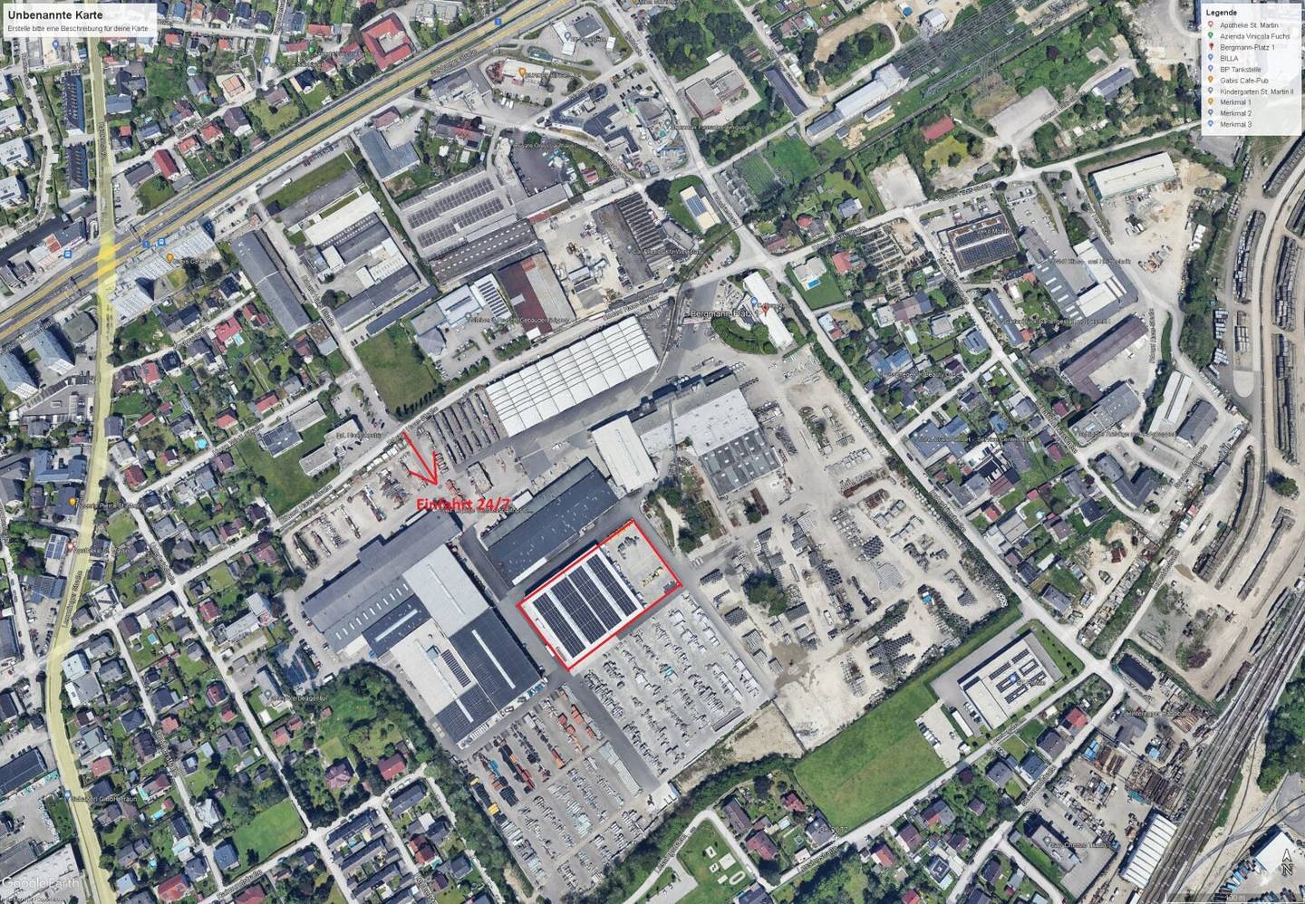 Attraktive Hallenfläche und überdachte Lagerfläche in zentraler Lage nahe der Salzburger Strasse in Traun/Linz zu vermieten