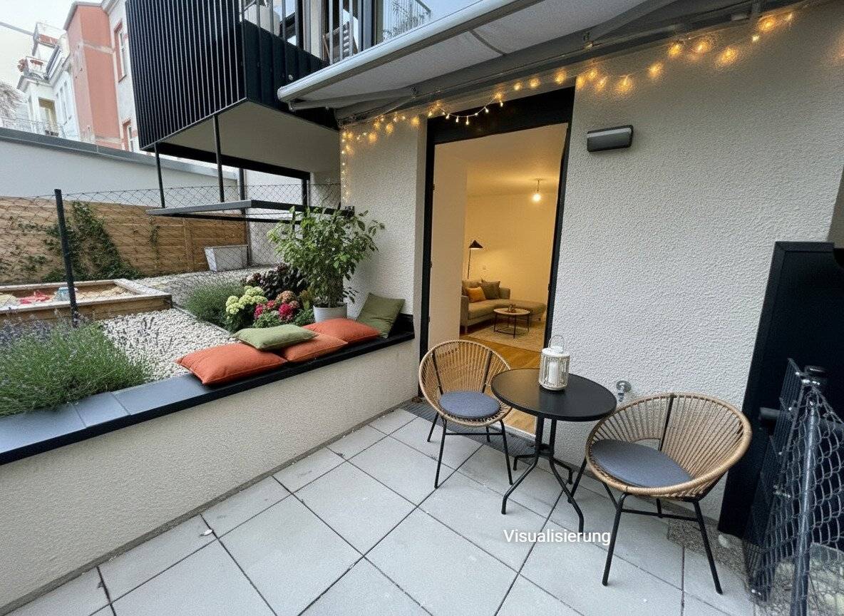 Terrasse zum Innenhof genießen – nahe AKH & U6!