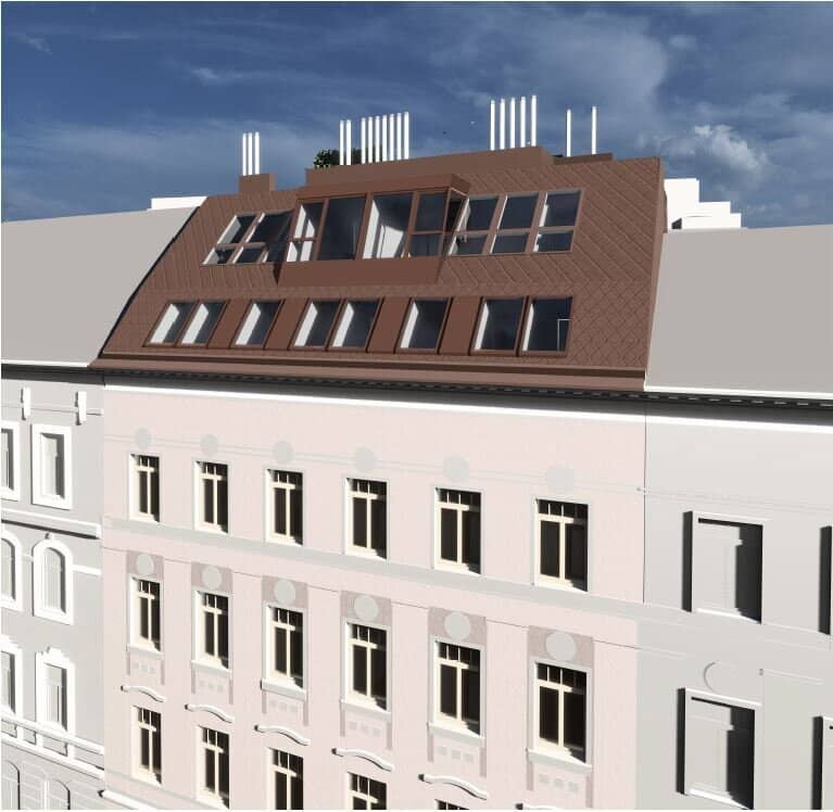 Baubewilligter Rohdachboden für 3 Terrassenwohnungen