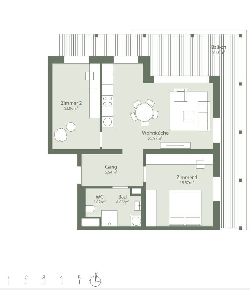 VERKAUFSSTART: Moderne und leistbare 3 Zimmer Wohnung am Wörthersee mit großem Balkon