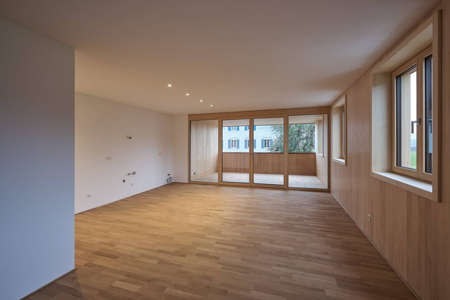 Moderne 3-Zimmer-Neubauwohnung mit Terrasse und herrlichem Abendpanorama in Lingenau