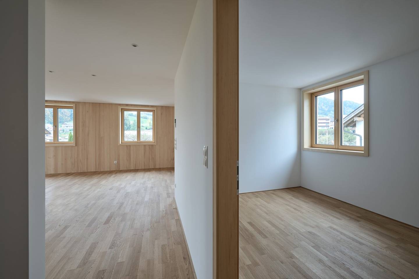 Moderne 3-Zimmer-Neubauwohnung mit Terrasse und herrlichem Abendpanorama in Lingenau