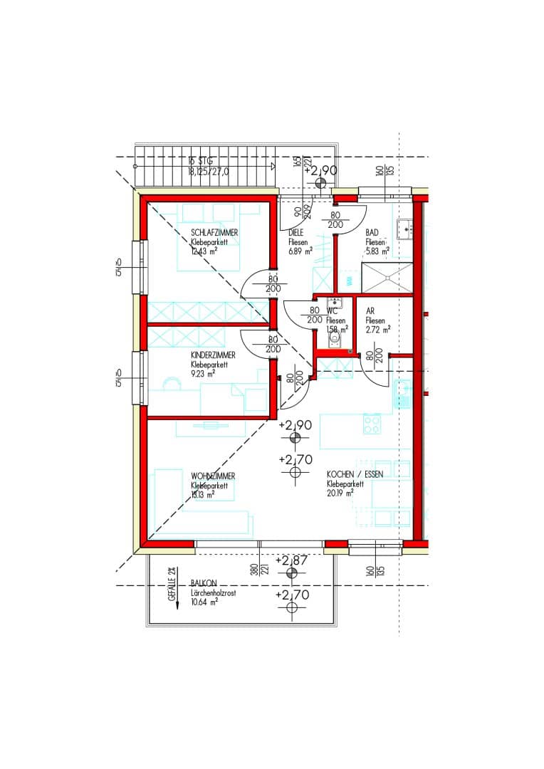 WOHNUNG MIT BALKON - 3 ZIMMER, EIN PROJEKT, VIELE MÖGLICHKEITEN