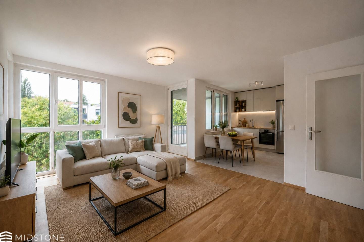 Neuwertige Wohnung in Grünruhelage - hochwertig renoviert mit Loggia, Klimagerät, Wellnessbad und Garagenplatz