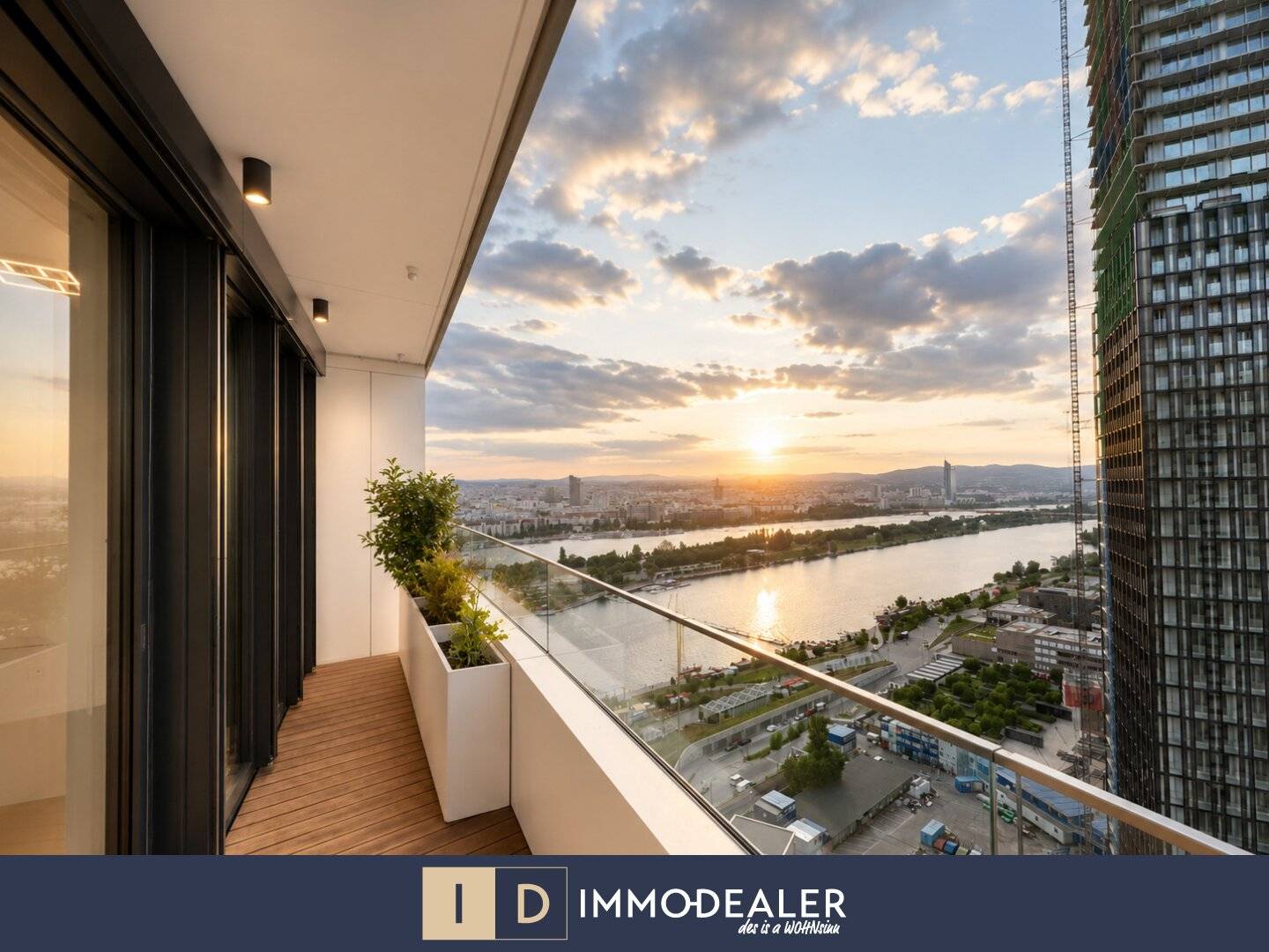 ** EXKLUSIVER ERSTBEZUG IM 24 STOCK - DANUBE FLATS - SPEKTAKULÄRER PANORAMA AUF DONAU & WIENER SKYLINE **