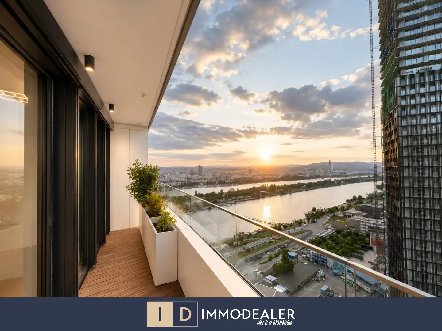 ** EXKLUSIVER ERSTBEZUG IM 24 STOCK - DANUBE FLATS - SPEKTAKULÄRER PANORAMA AUF DONAU & WIENER SKYLINE **