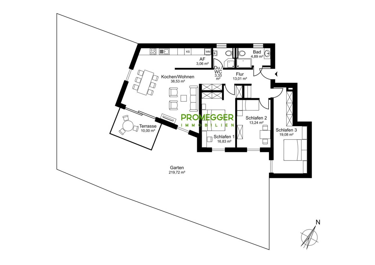 NEUBAUPROJEKT: PRÖLLHOFSTRASSE | OBERALM - 4 Zimmer Gartenwohnung - PROVISIONSFREI!