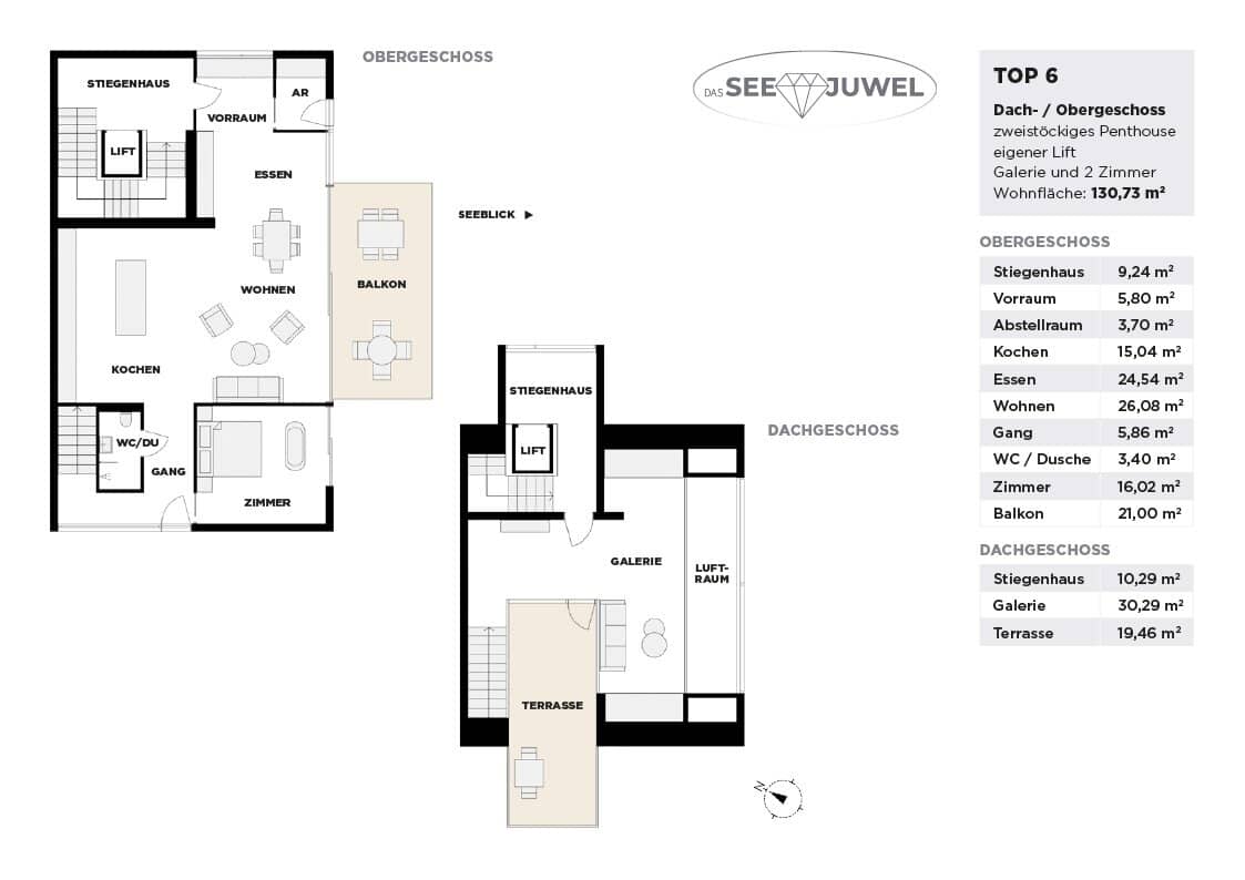 Exklusives Maisonette-Penthouse mit Galerie & traumhaftem Wolfgangsee-Blick