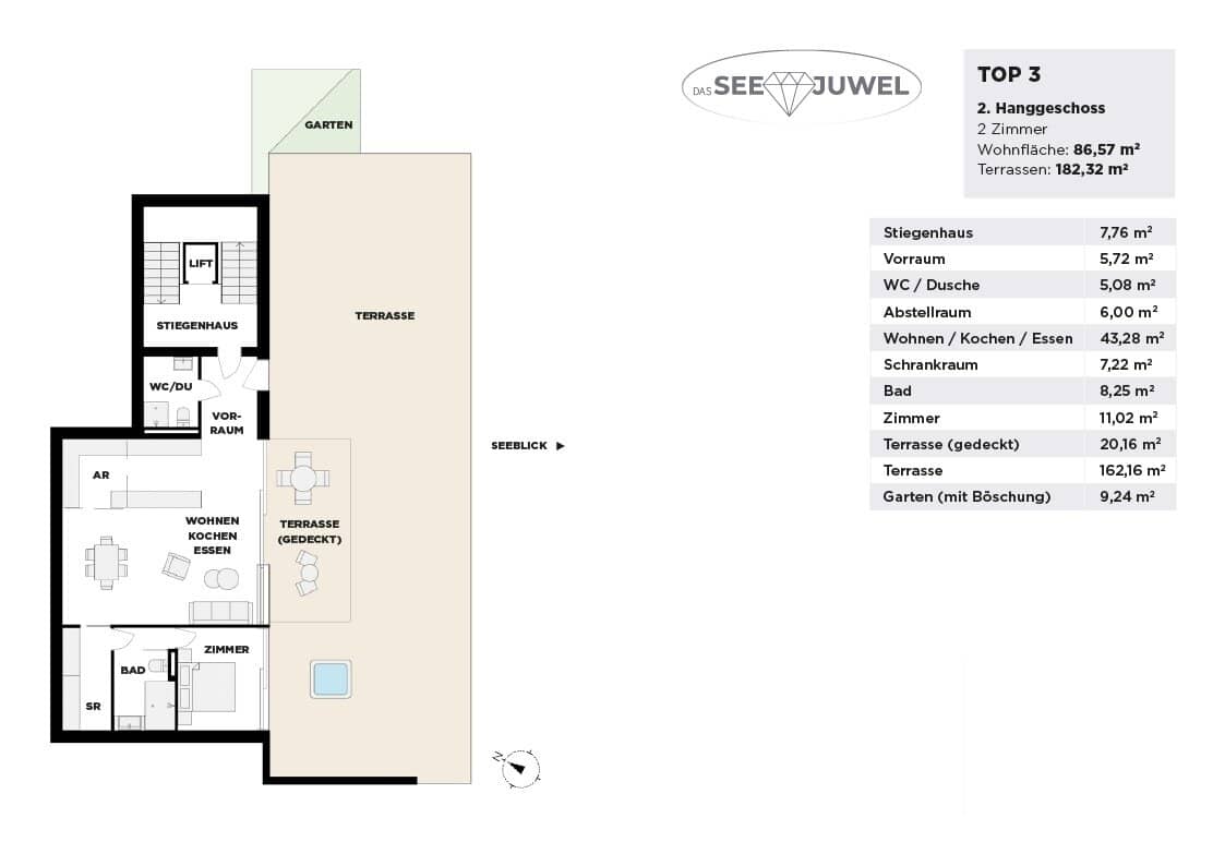 exklusive Terrassenwohnung mit Whirlpool & beeindruckendem Wolfgangsee-Blick