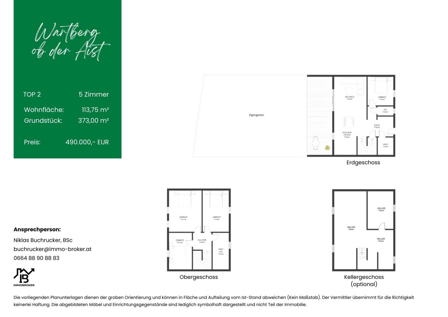 Stilvolles Familienreihenhaus mit optimaler Raumaufteilung und elegantem Eigengarten - ERSTBEZUG