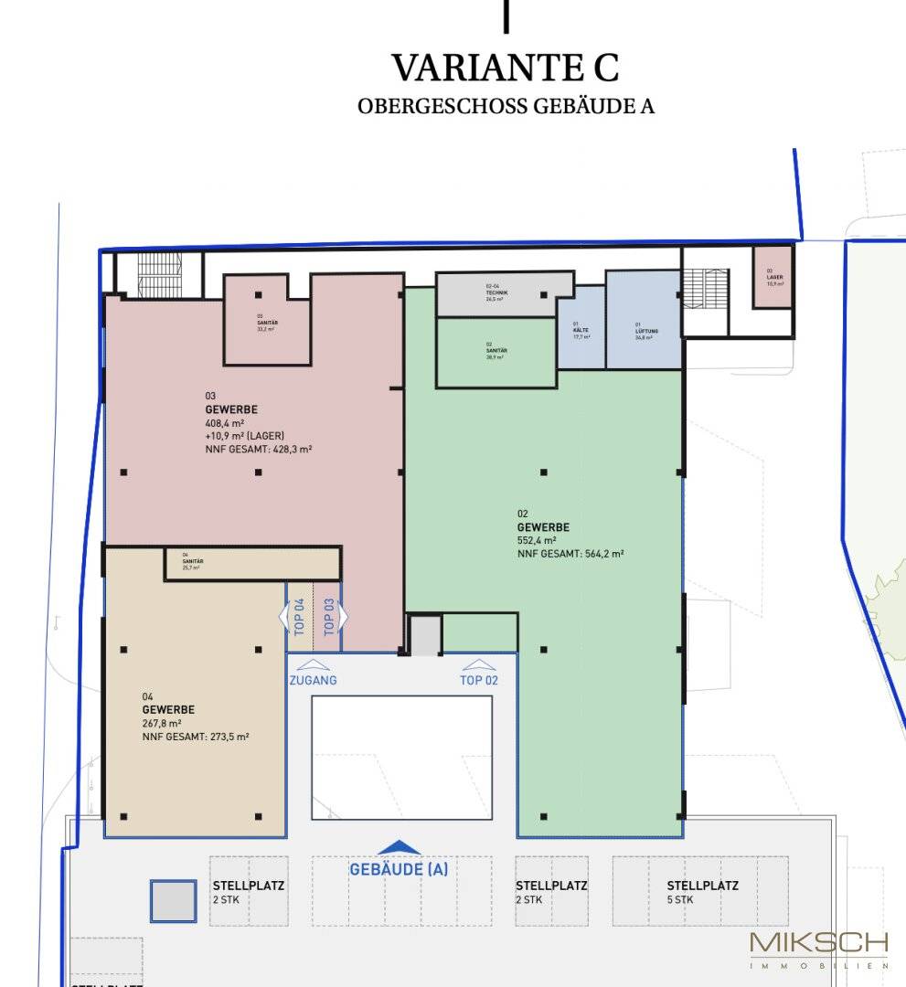 FMZ Europaplatz I Gewerbeobjekt I ca. 1.200 m² I 194 Parkplätze I beste Frequenzlage in St. Pölten