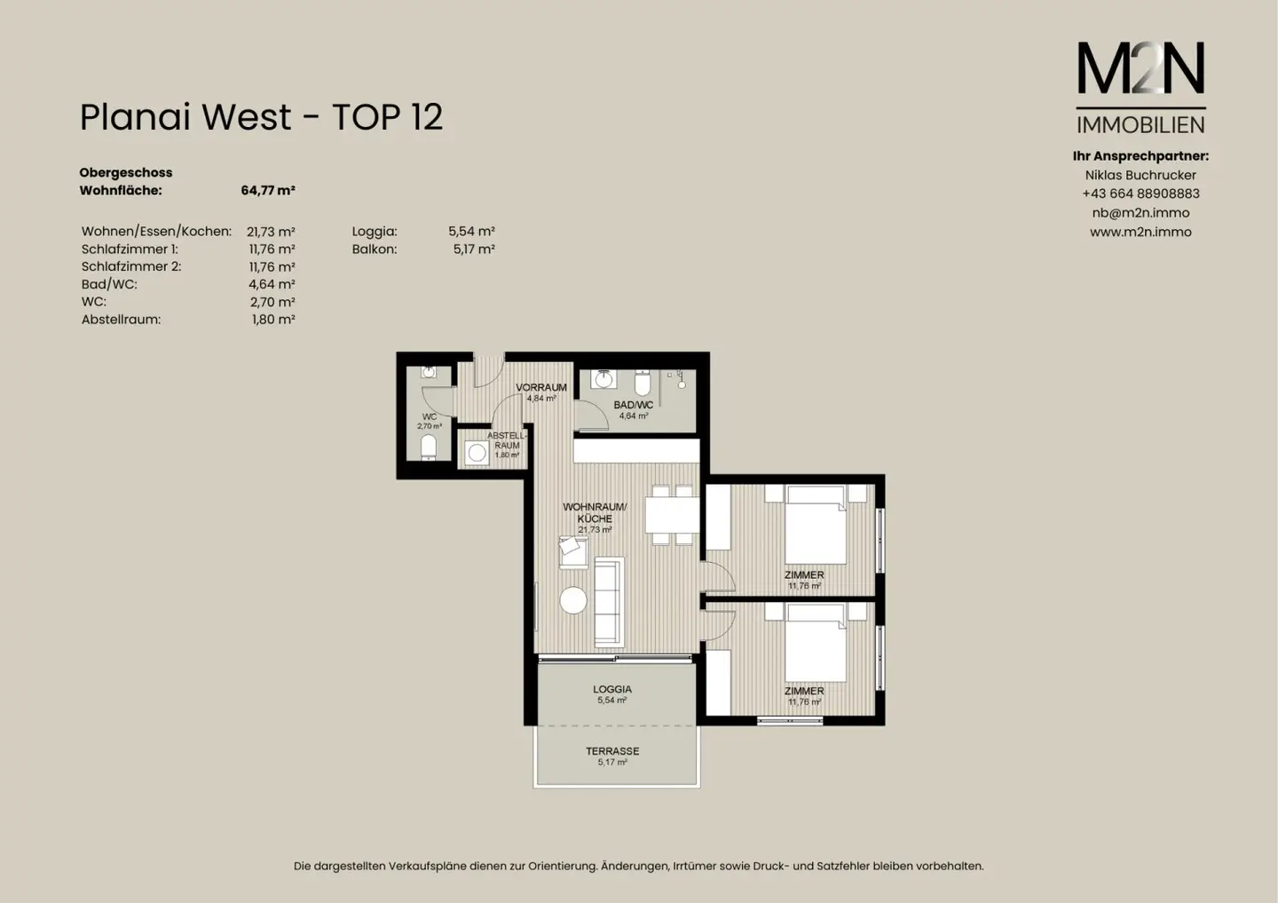 Moderne 3-Zimmer-Wohnung mit Loggia und Balkon