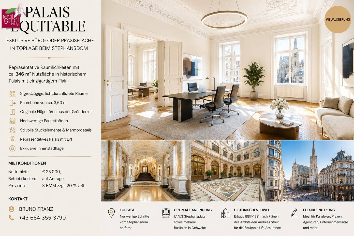 Repräsentative Büro- oder Praxisfläche in Toplage beim Stephansdom