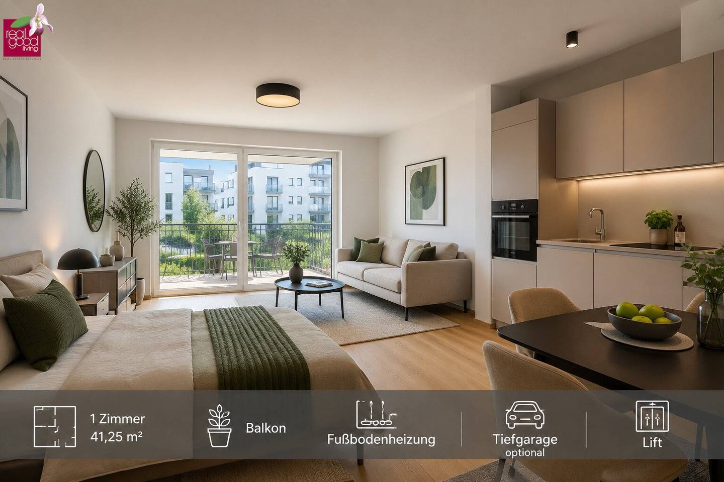 PROVISIONSFREIER NEUBAUERSTBEZUG | STILVOLLES CITY-APARTMENT IN GRÜNER LAGE DER DONAUSTADT